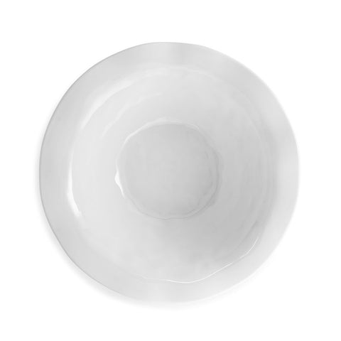 White Ruffled Outdoor Serving Bowl, 12-Inch - Image 2
