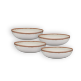 Terracotta-Tone Melamine-Bamboo Cereal Bowls, 6.5-Inch, Set of 4 - Image 1