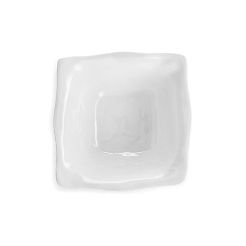 White Ruffled Square Cereal Bowls, 6.5-Inch, Set of 4 - Image 4