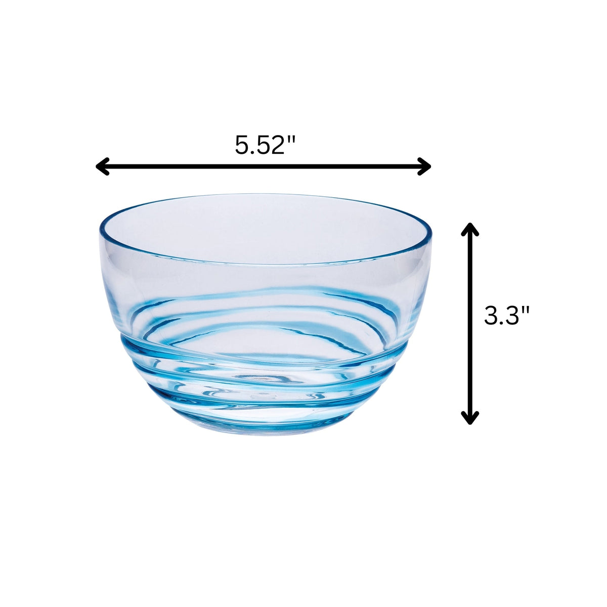 Blue Swirl Acrylic Bowls, 5.5-Inch - Image 4