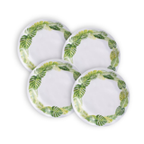 Green Palm Leaf Dinner Plates, 10.5-Inch, Set of 4 - Image 1