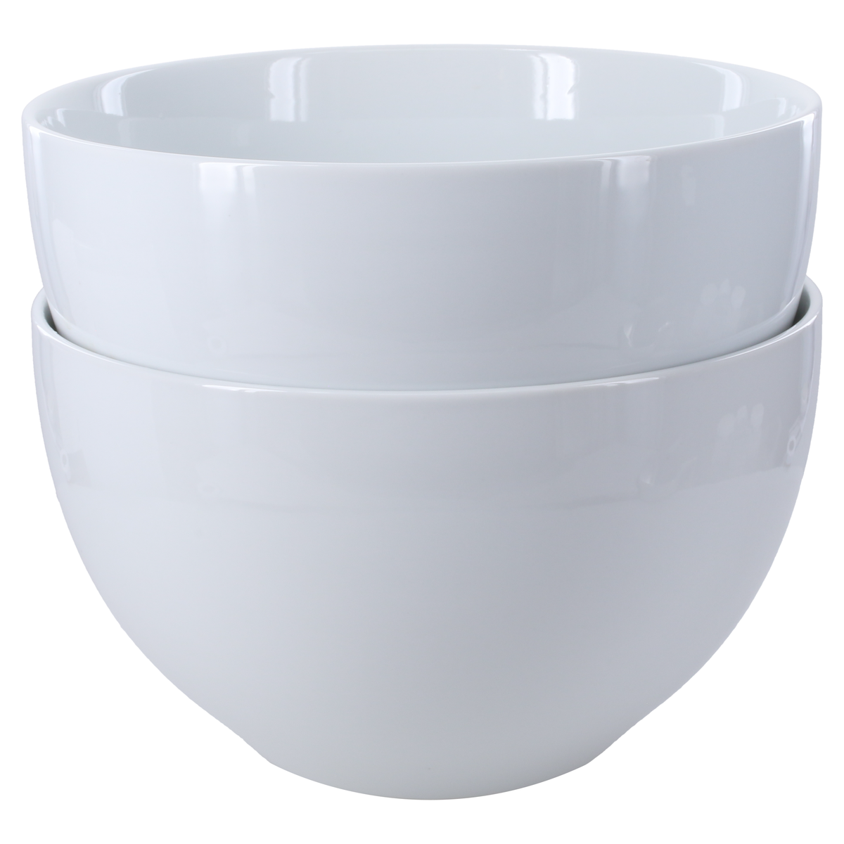 White Porcelain Conical Serving Bowls, 10-Inch, Set of 2 - Image 4