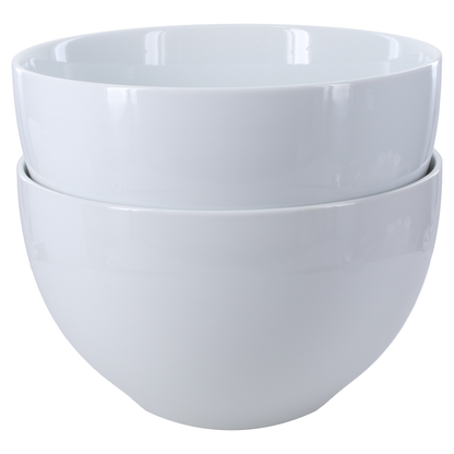 White Porcelain Conical Serving Bowls, 10-Inch, Set of 2 - Image 4