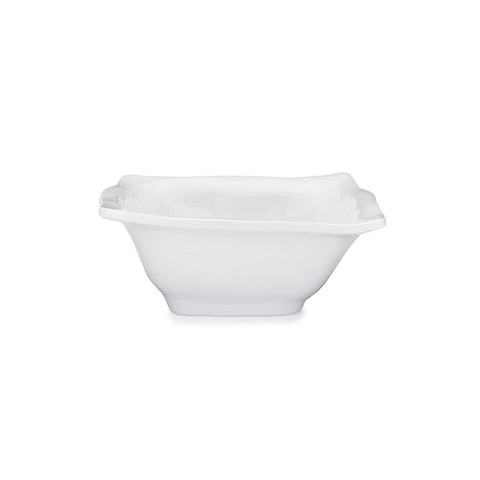 White Ruffled Square Cereal Bowls, 6.5-Inch, Set of 4 - Image 3