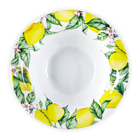 Lemon Print Outdoor Serving Bowl, 12-Inch - Image 2