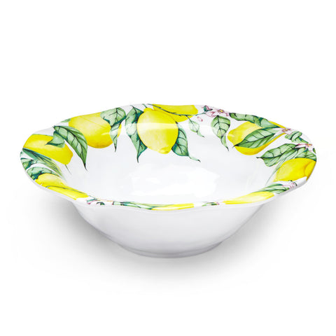 Lemon Print Outdoor Serving Bowl, 12-Inch - Image 1