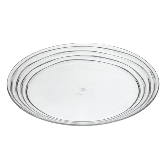 Clear Swirl Acrylic Dinner Plates, 12-Inch, Set of 4 - Image 1