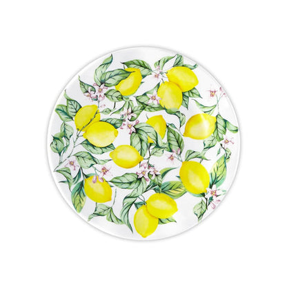 Lemon Print Melamine Salad Plates, 8-Inch, Set of 4 - Image 3