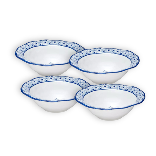 Blue Mosaic Melamine Cereal Bowls, 6.5-Inch, Set of 4 - Image 1