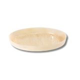Cream Marbled Resin Oval Serving Bowl, 16 x 19-Inch