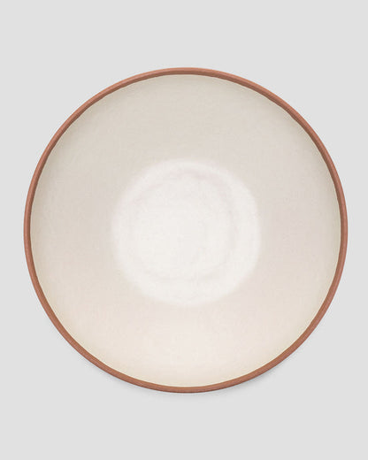 Terracotta-Tone Melamine-Bamboo Serving Bowl, 12-Inch - Image 3