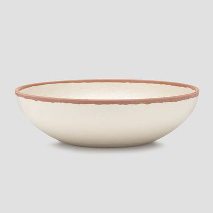 Terracotta-Tone Melamine-Bamboo Serving Bowl, 12-Inch - Image 1
