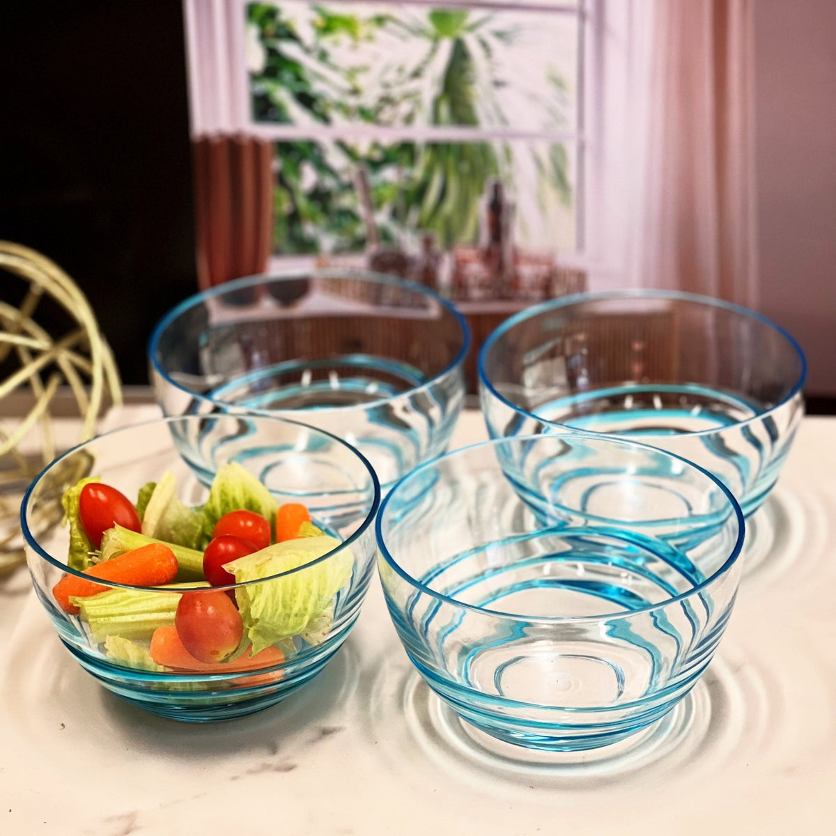 Blue Swirl Acrylic Bowls, 5.5-Inch - Image 3