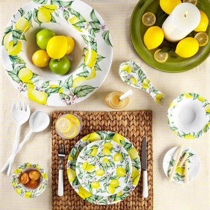 Lemon Print Outdoor Serving Bowl, 12-Inch - Image 4