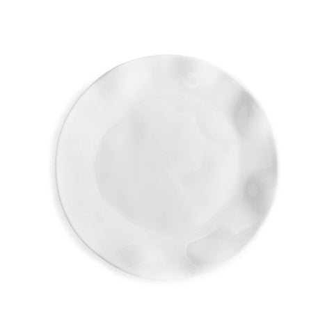 White Ruffled Round Salad Plates, 8-Inch, Set of 4 - Image 2