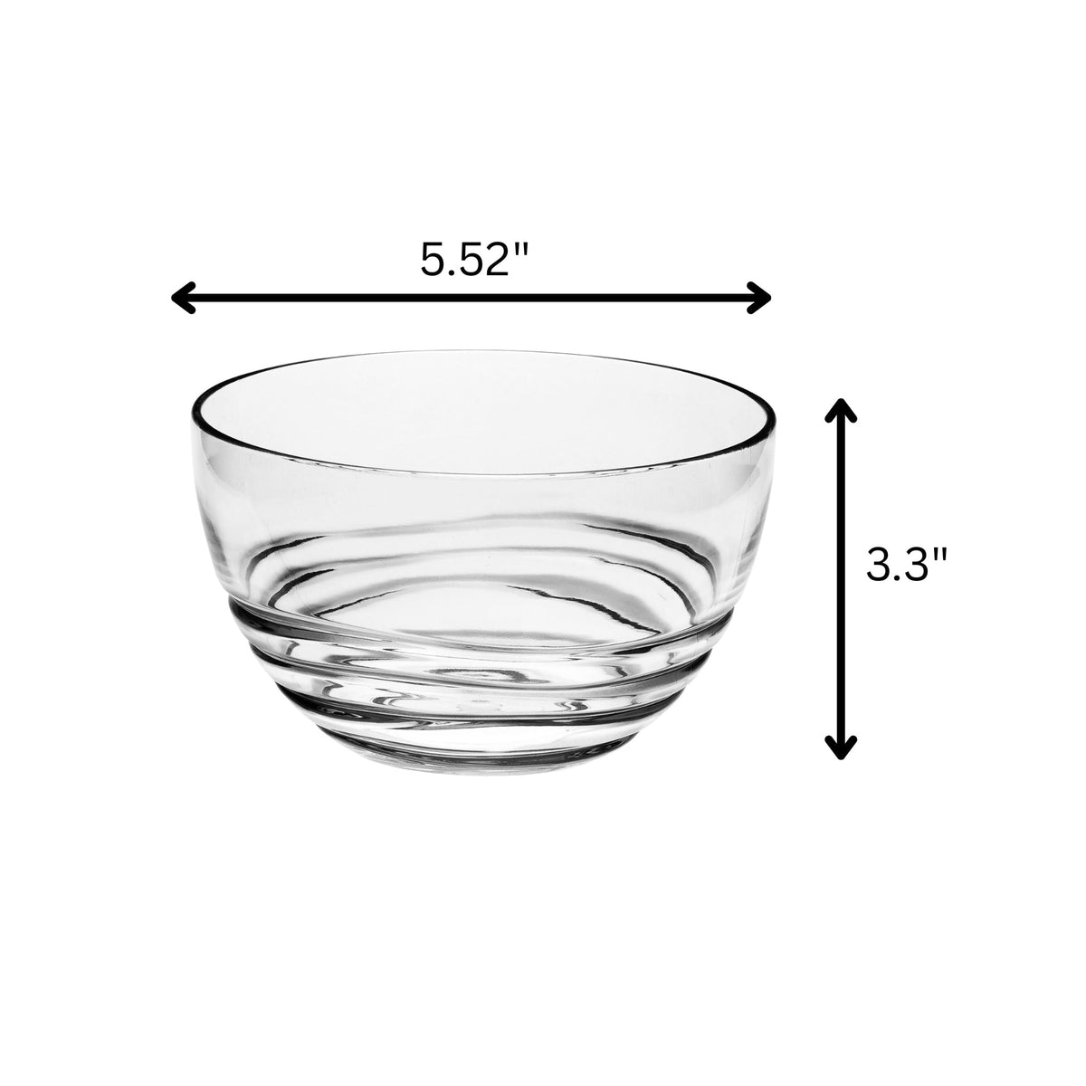 Clear Swirl Acrylic Bowls, 5.5-Inch - Image 3